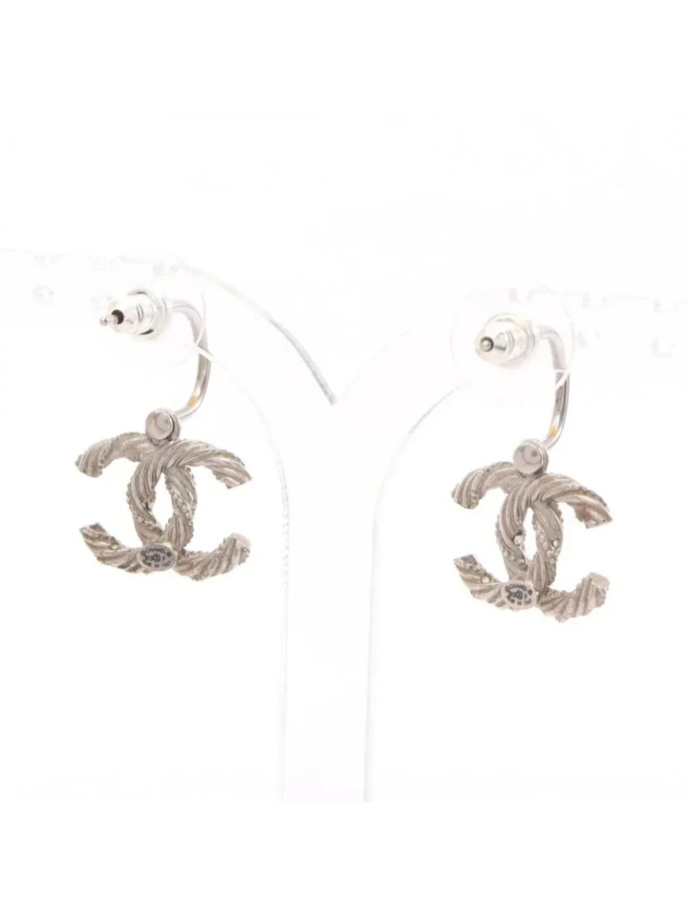 Chanel Earrings CC Logo Hoop